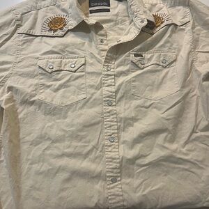 Howler Brothers ACL Shirt with Yellow Rose Embroidery